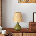 Sagewood Boho Scalloped Rattan Table Lamp