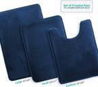 Serenity Velvet Memory Foam Bath Mat Set