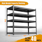 Haven Ridge Pro Heavy-Duty Storage Shelving – 5 Tier