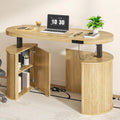 Ashton Elevate Mid-Century Electric Standing Desk with Storage