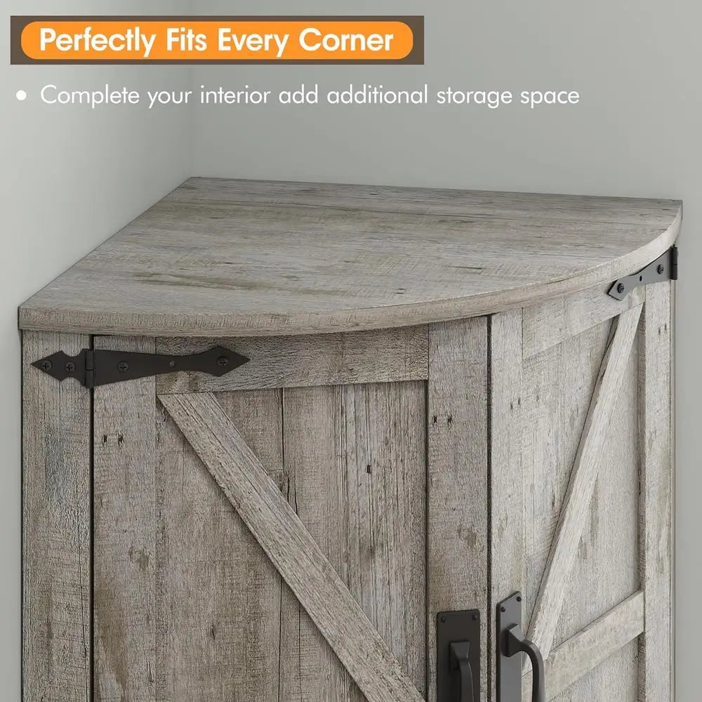 Heritage Farmhouse Storage Cabinet with Barn Doors
