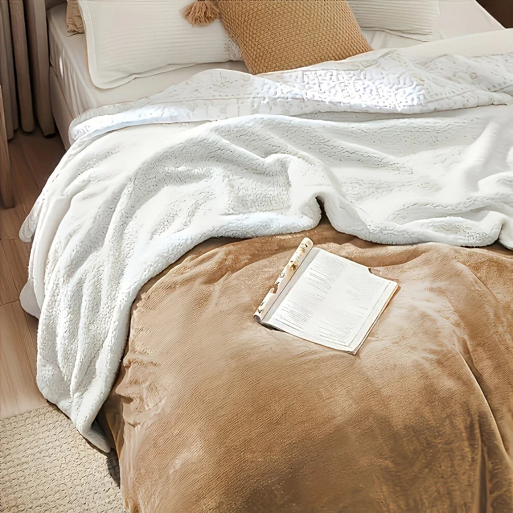 CloudHaven Sherpa Fleece Reversible Weighted Blanket