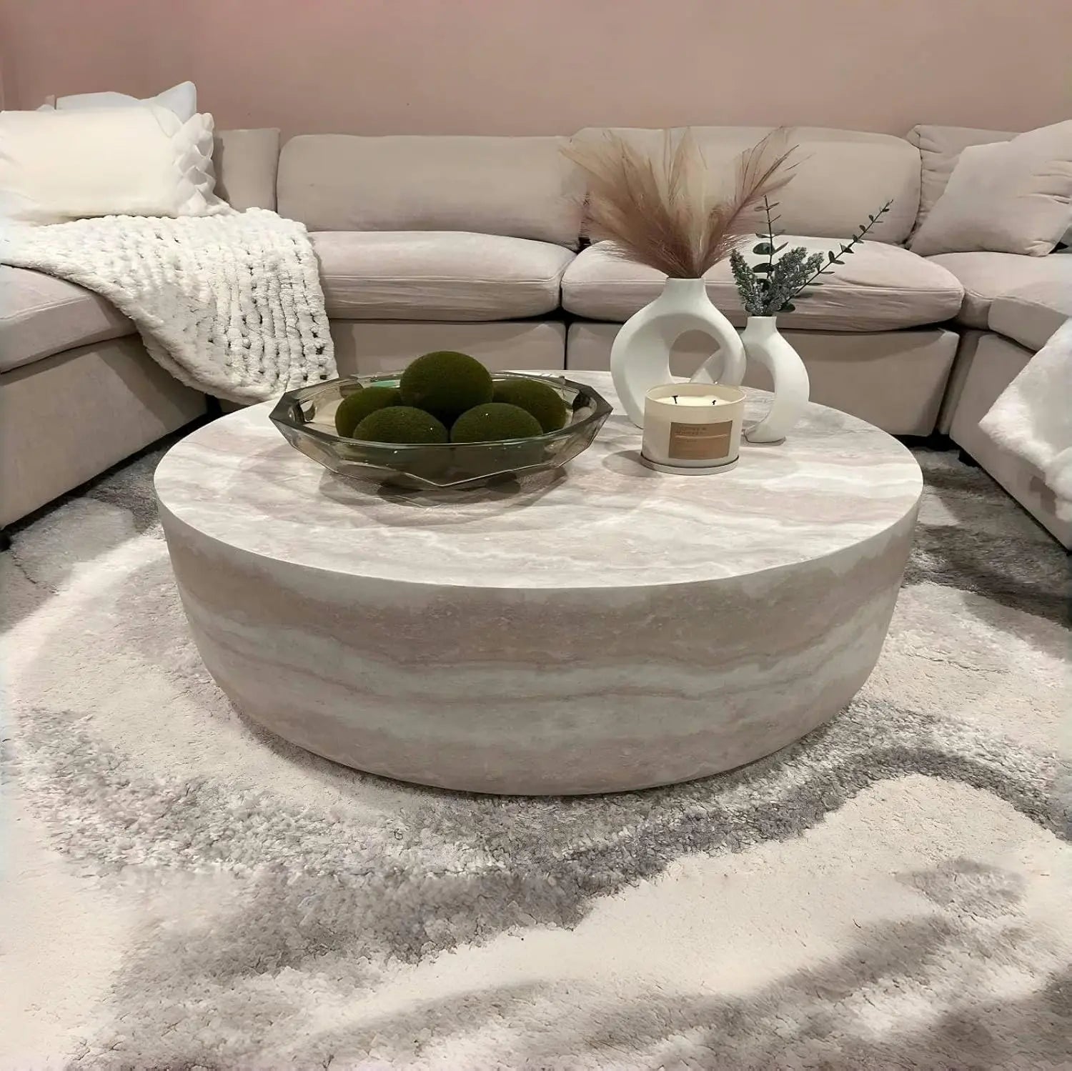 Sculpted Oval Coffee Table