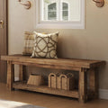 Haven Ridge Solid Wood Entryway Bench with Shoe Storage