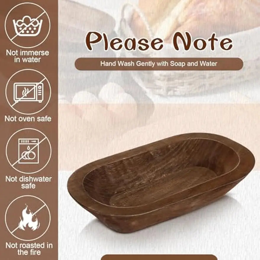 Haven Ridge Hand-Carved Wooden Dough Bowl Set – 20 Piece