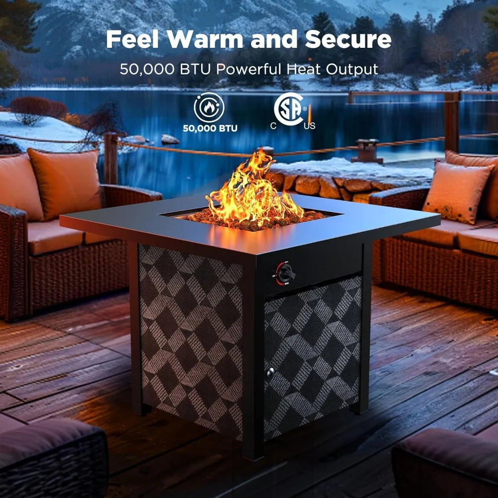 Ember Glow Propane Fire Pit Table