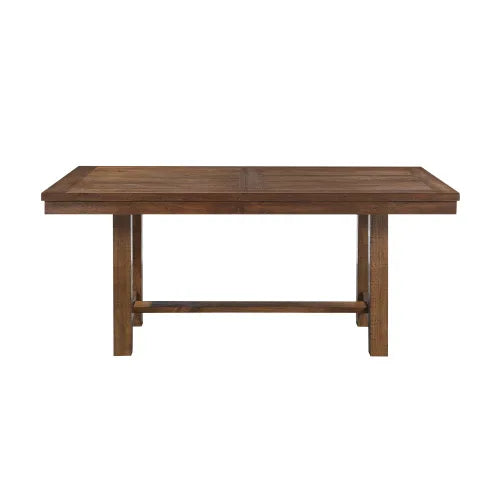 Brown & Beige Dining Set with Bench