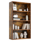 Heritage Essentials 4-Tier Wooden Bookcase & Open Storage Shelf