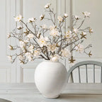 Willow Creek Rustic White Ceramic Flower Vase