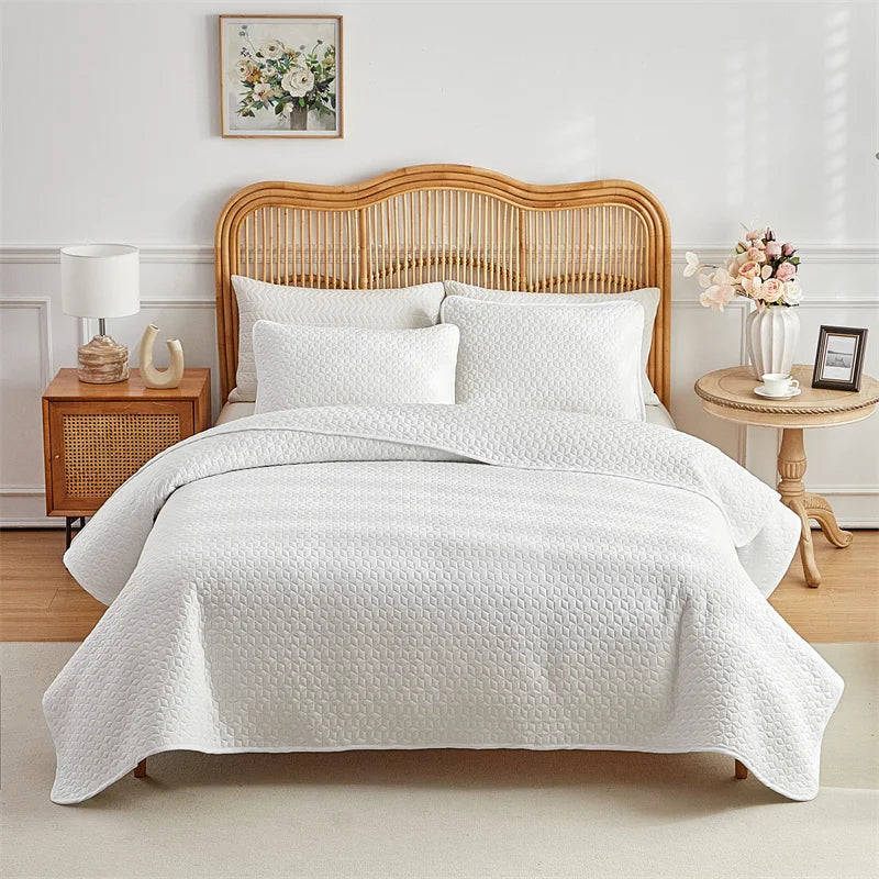 Haven Lightweight Plaid Quilt Set – 3 Piece