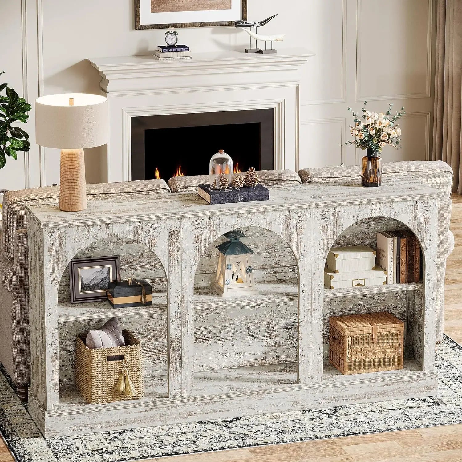 Haven Ridge Heritage Farmhouse Console Table – 63 Inch