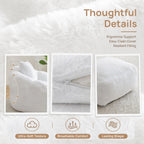 CloudNest Teardrop Bean Bag Chair with Ottoman