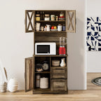 Heritage Farmhouse Pantry Storage Cabinet – 71 Inch