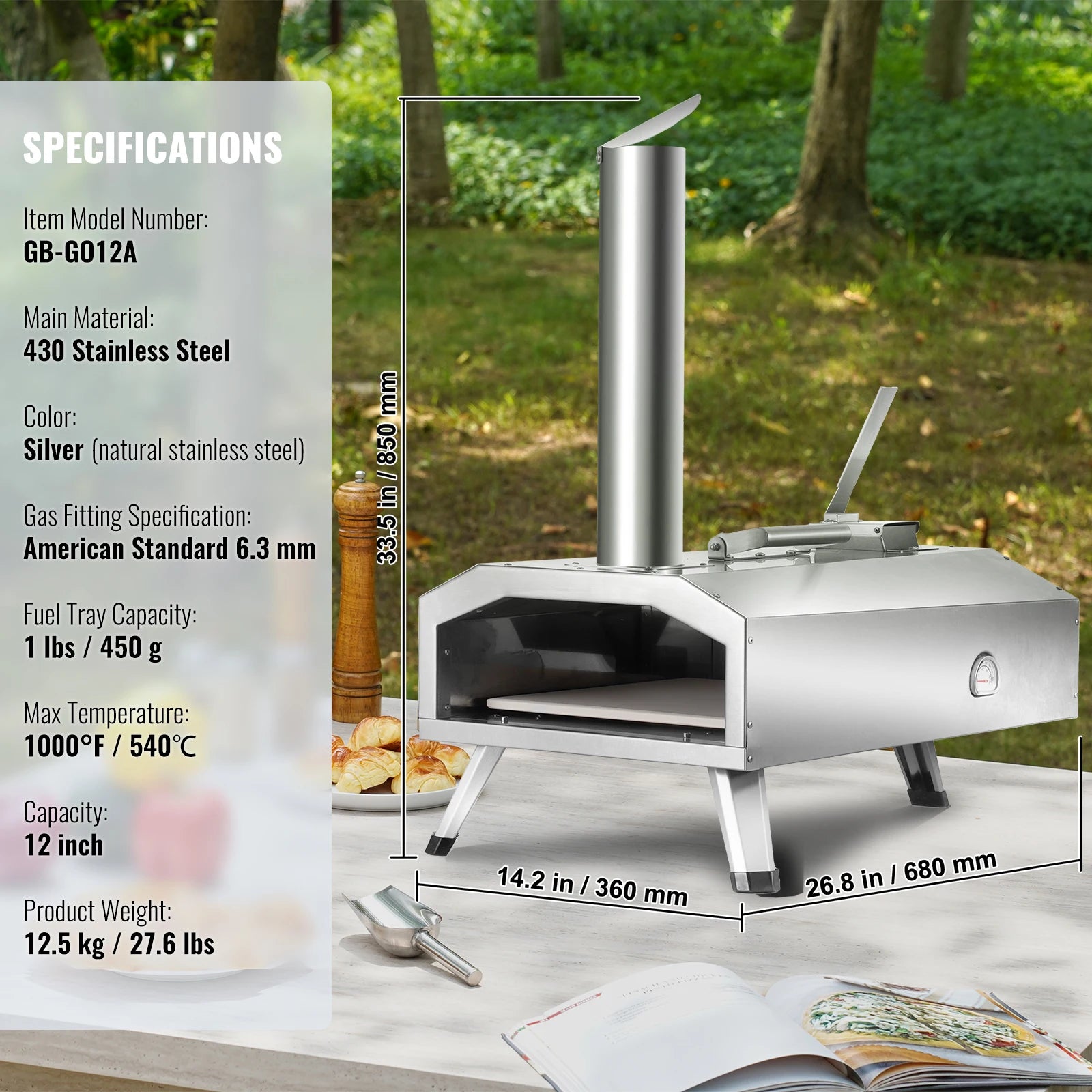 Trailstone Pro Portable Pizza Oven