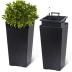 Haven Ridge Modern Self-Watering Rectangular Planter Set – 2 Piece