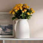 Haven Ridge Modern White Ceramic Flower Vase