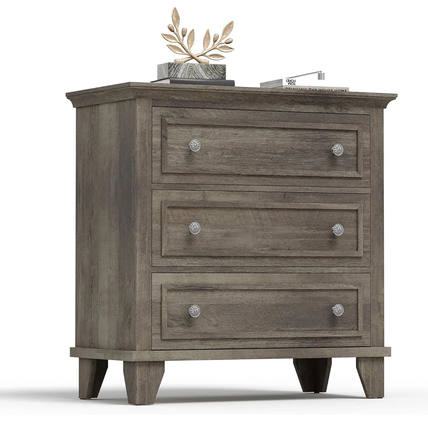 Modern 3-Drawer Wood Storage Dresser