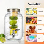 Haven Ridge Entertain 2-Gallon Glass Beverage Dispenser Set – 2 Piece