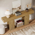 Haven Ridge Farmhouse Console Table with Storage Shelves