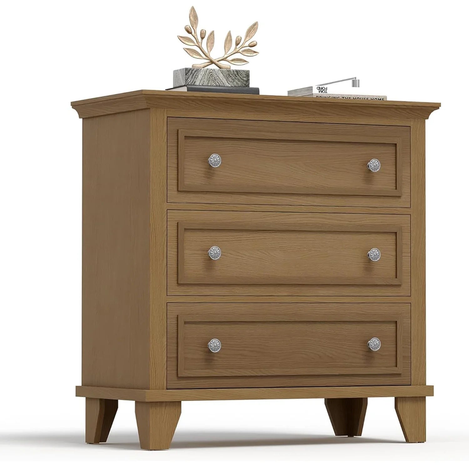 Modern 3-Drawer Wood Storage Dresser