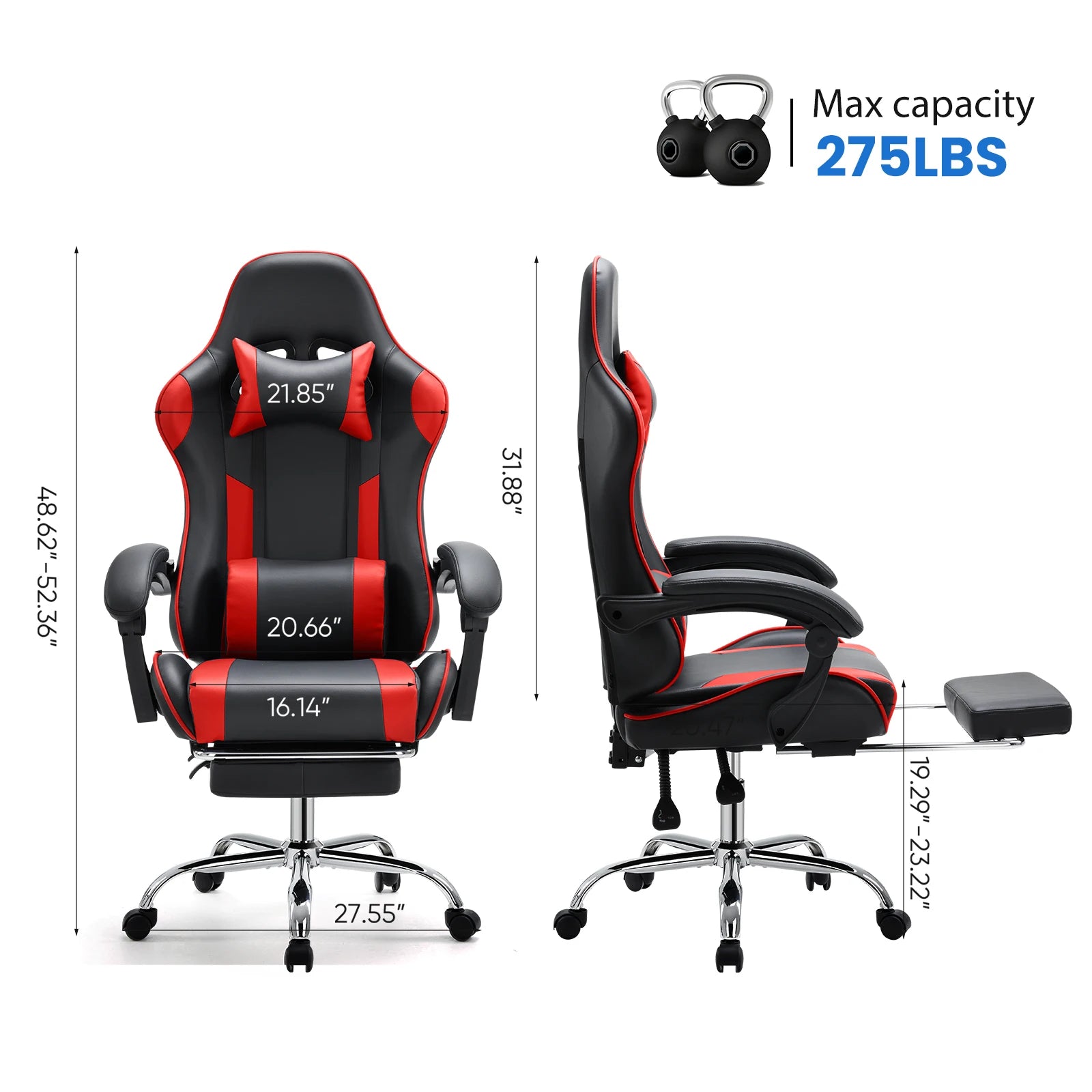 Apex Elite Ergonomic Gaming Chair with Footrest