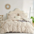 Bohemian Textured Rhomboid Duvet Cover Set