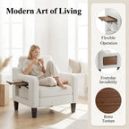 Living Room Chair, Accent Upholstered Armchair, Modern Single Sofa Chair for Bedroom Reading Corner, Comfy Lounge