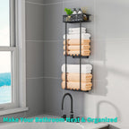 HavenHarbor Over-the-Door & Wall-Mounted Towel Rack with Storage Shelf