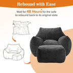 CloudLounge Bean Bag Chair with Ottoman