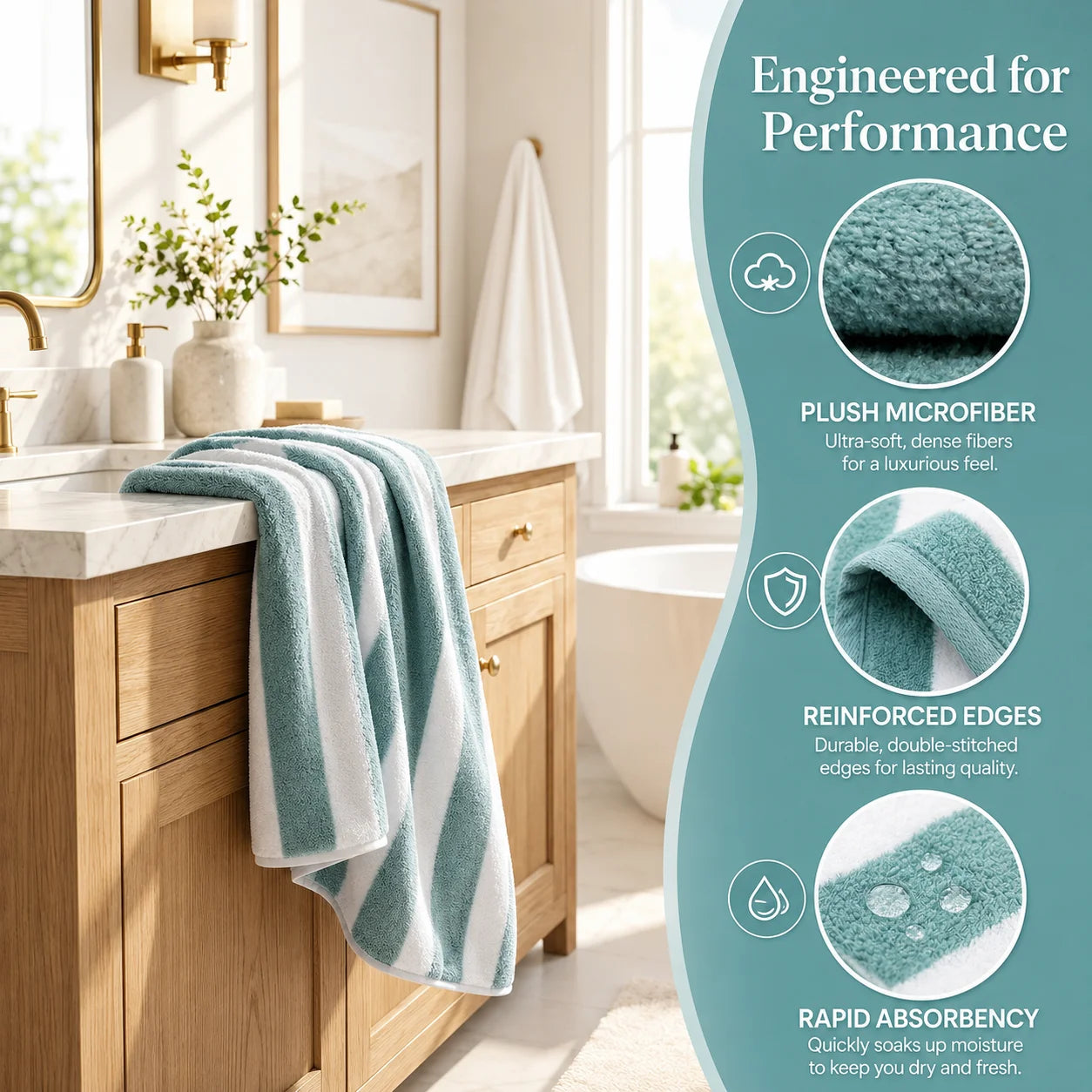 Harbor Stripe Luxury Towel Collection