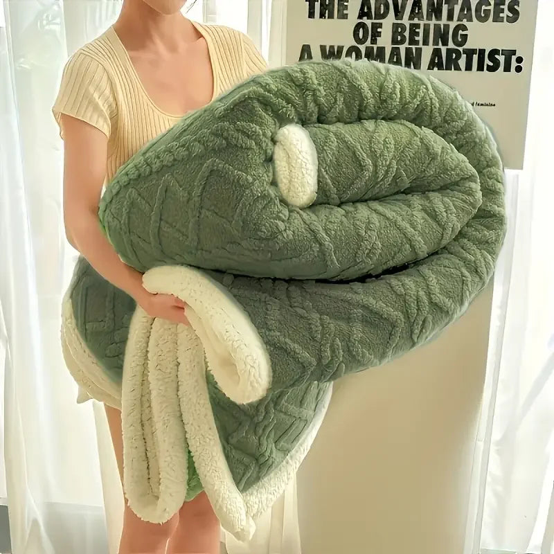 CloudLuxe Jacquard Sherpa Weighted Blanket