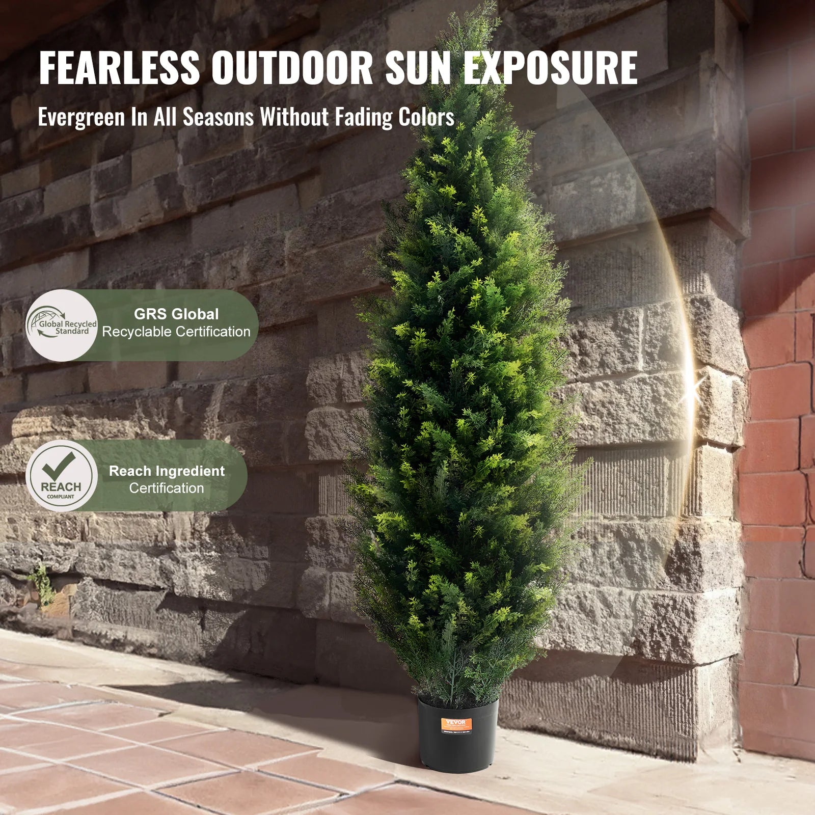 Evergreen Haven Cedar Topiary Tree Set