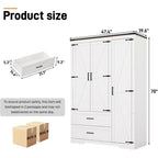 Haven Ridge Manor Wardrobe Armoire – 3 Door Storage Cabinet