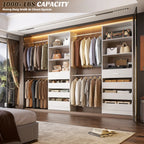 Expandable Walk-In Closet System with 4 Drawers