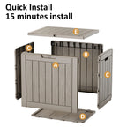 HarborGuard 30-Gallon Weatherproof Outdoor Resin Deck Storage Box