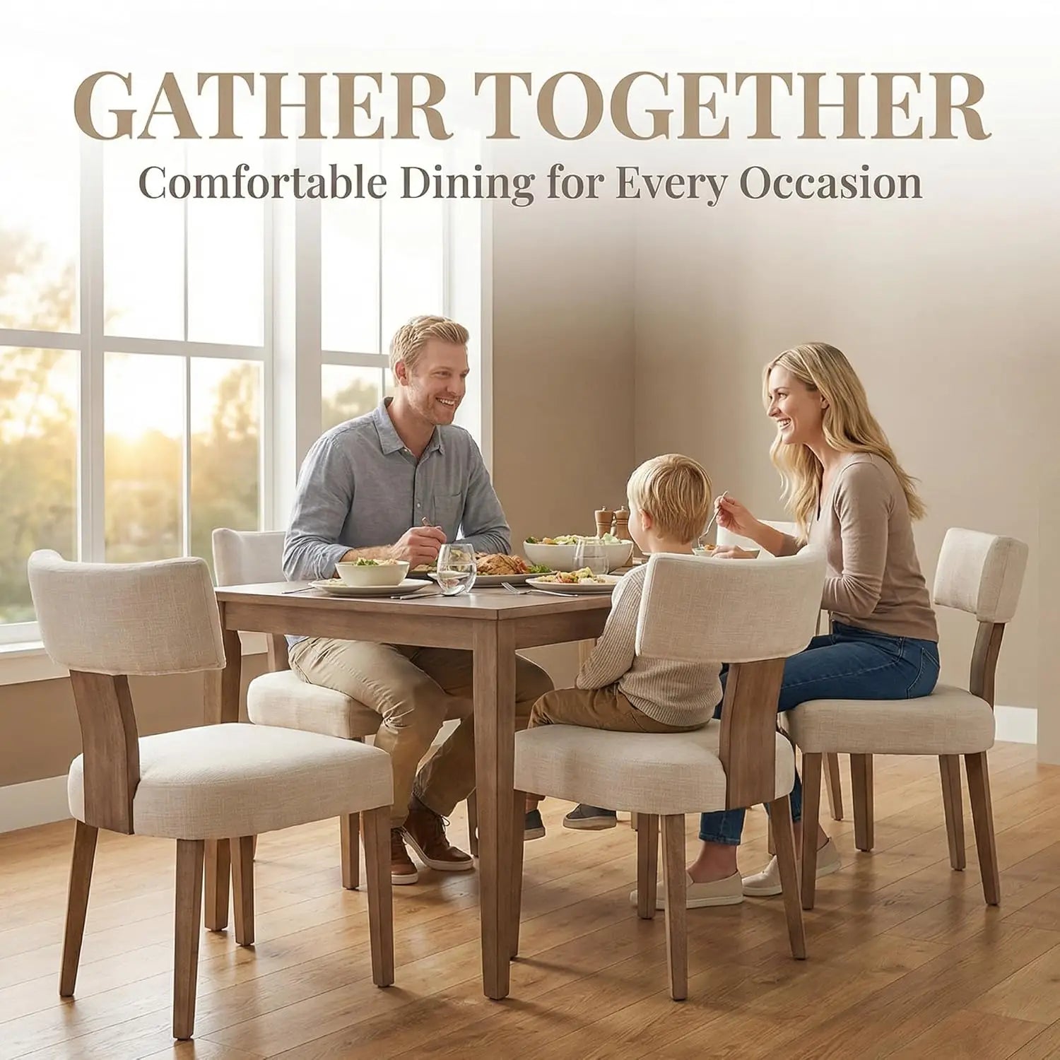 Monroe Linen Upholstered Dining Chairs