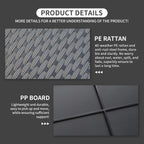 Woven Patio Coffee Table with Hidden Storage