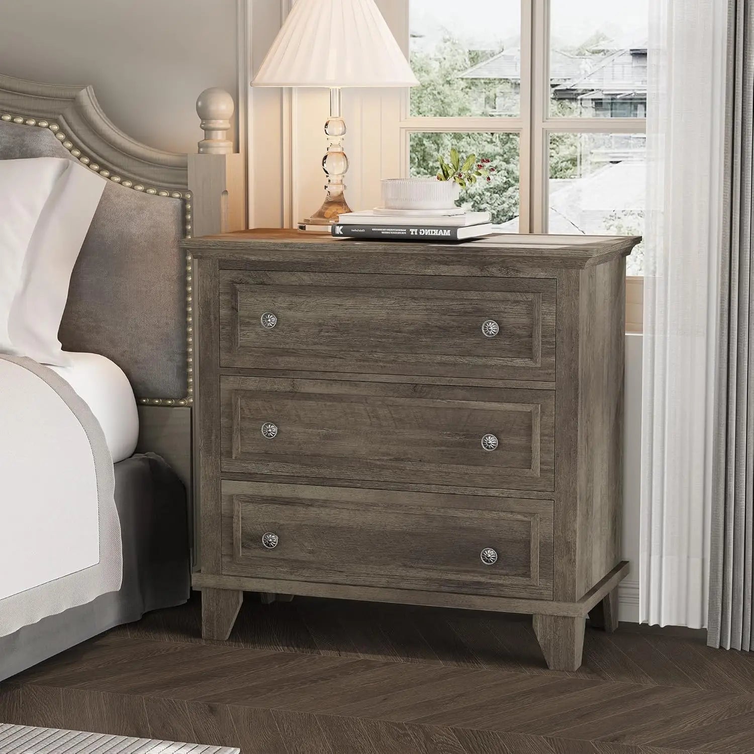 Modern 3-Drawer Wood Storage Dresser