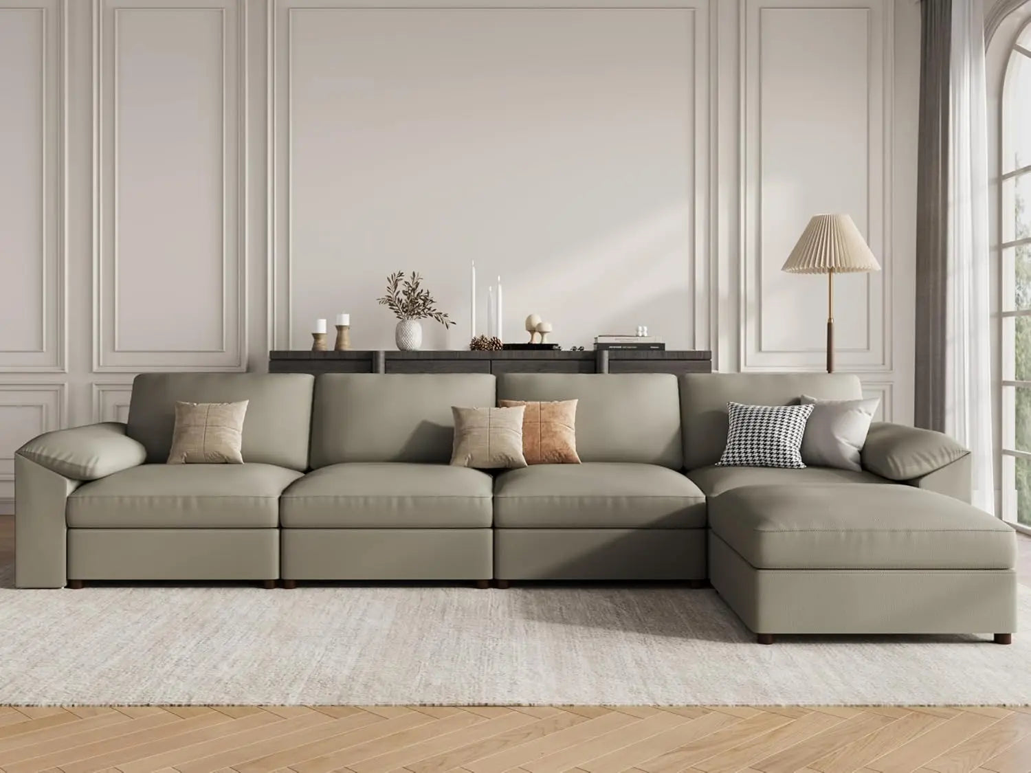 Haven Luxe Modular Leather Sectional Sofa
