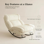 CloudNest Adjustable Oversized Rocking Lounge Chair