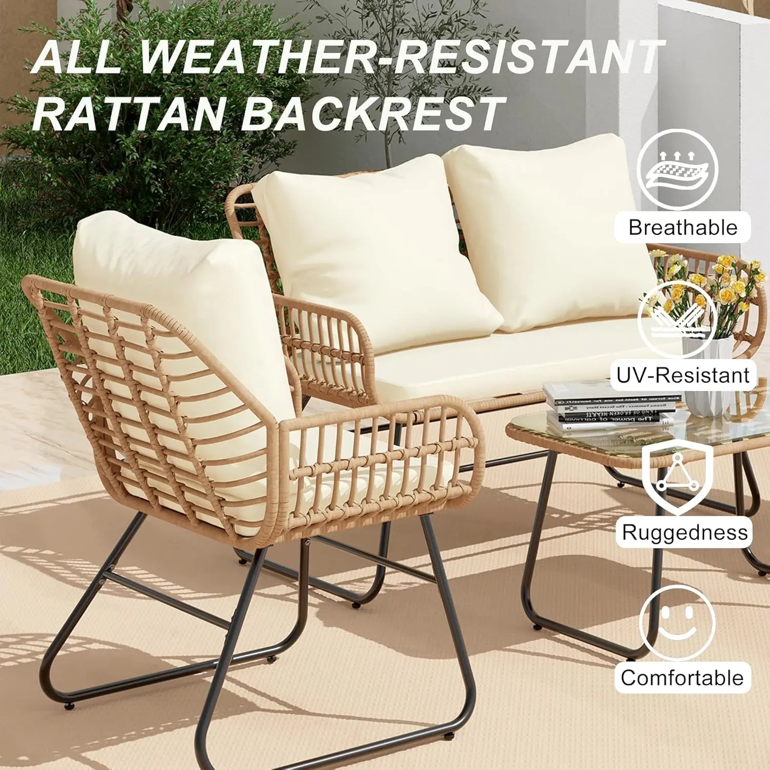 Coastal Haven 4-Piece Patio Bistro Set