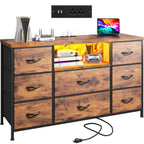Haven Ridge LED Media Dresser with Charging Station – Fits TVs up to 55 Inches