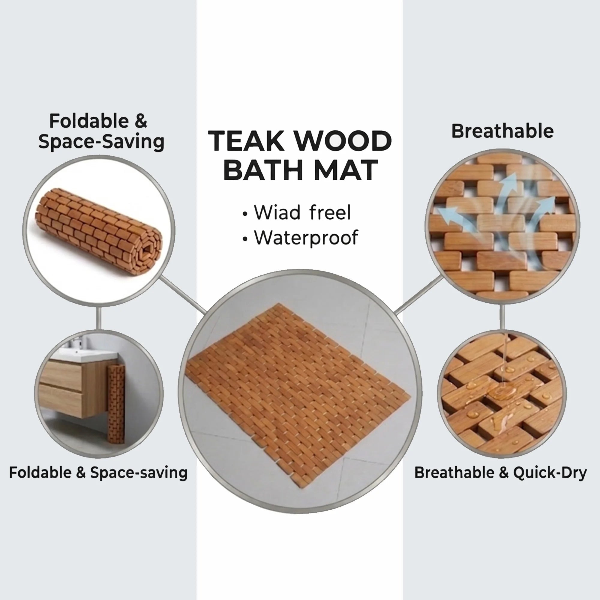 Coastal Spa Teak Bath Mat