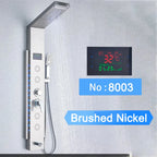 Cascade Luxe LED Shower Panel System with Digital Temperature Display & SPA Massage Jets