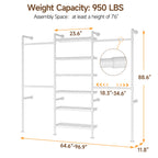 5–8 Ft Expandable Wall-Mounted Closet System