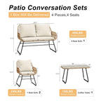 Coastal Haven 4-Piece Patio Bistro Set