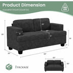 Grey Chenille Deep-Seat Sofa & Loveseat Set