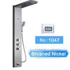 Cascade Luxe LED Shower Panel System with Digital Temperature Display & SPA Massage Jets