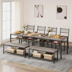 4-Piece Rectangle Dining Table for 4 Farmhouse Kitchen Table Small Dinner Table Kitchen Dinning Table for Dining Room  Apartments