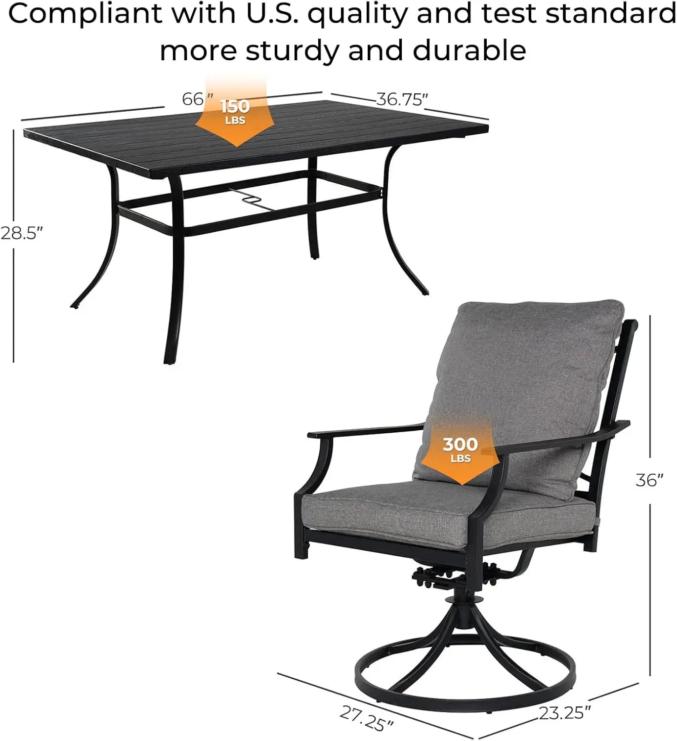 Haven Ridge 7-Piece Patio Dining Set with Swivel Chairs